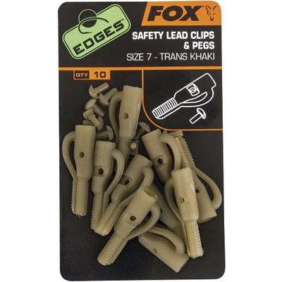 Fox Edges Safety lead clip + pegs Size 7 tr